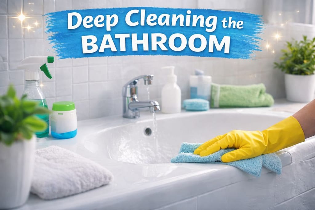 Deep bathroom cleaning
